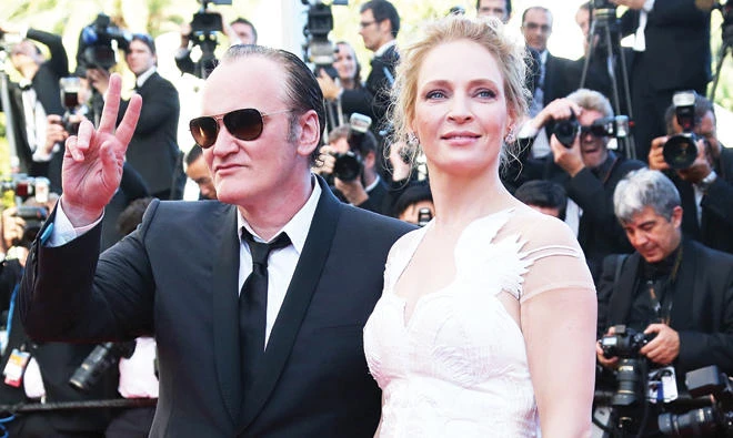 Quentin Tarantino and Uma Thurman