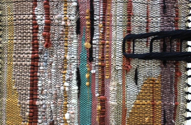 A close up of a piece by artist Nojoud Al-Sudairi.