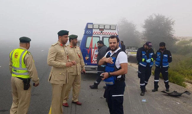 Thick fog blamed as second pile-up on UAE road in 3 days leaves 9 injured
