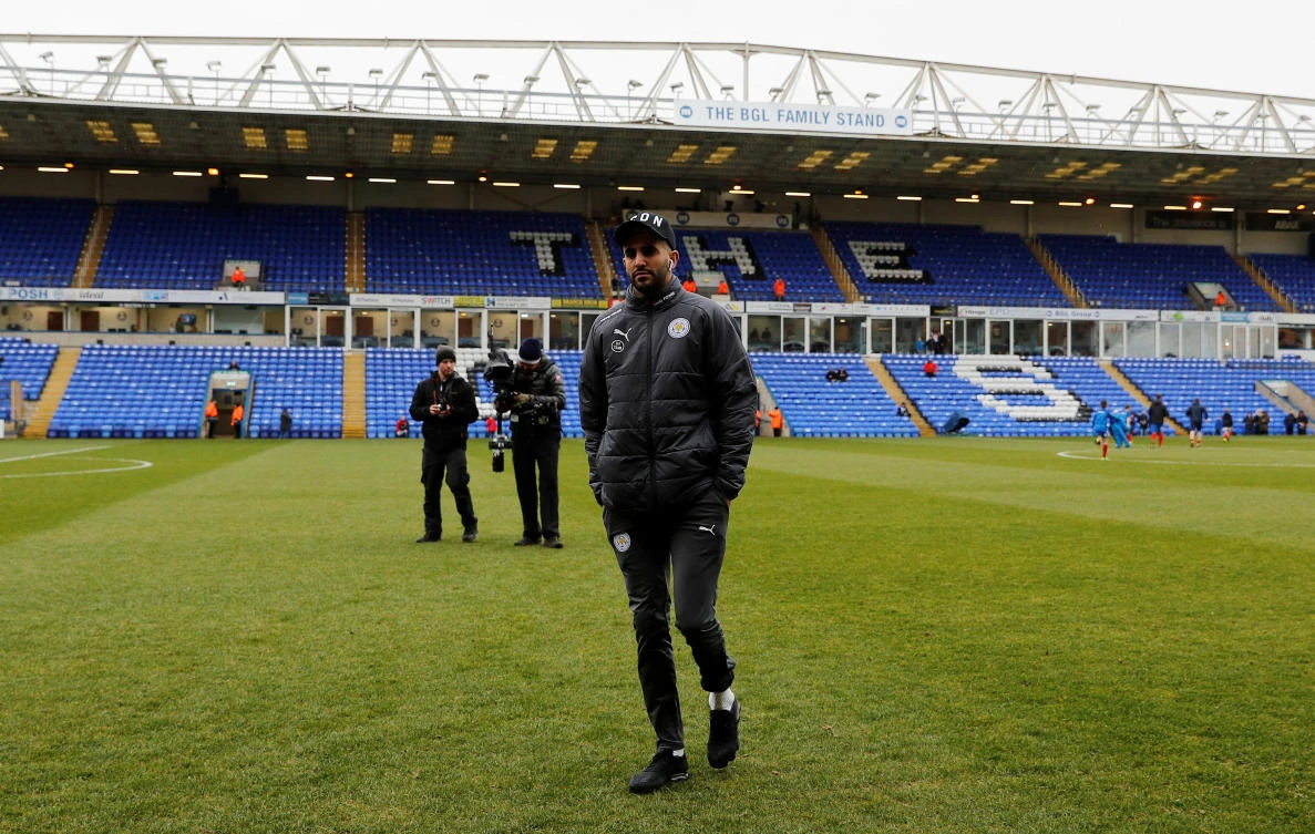 Riyad Mahrez has not played for Leicester since they beat Watford on Jan. 20. (Reuters)