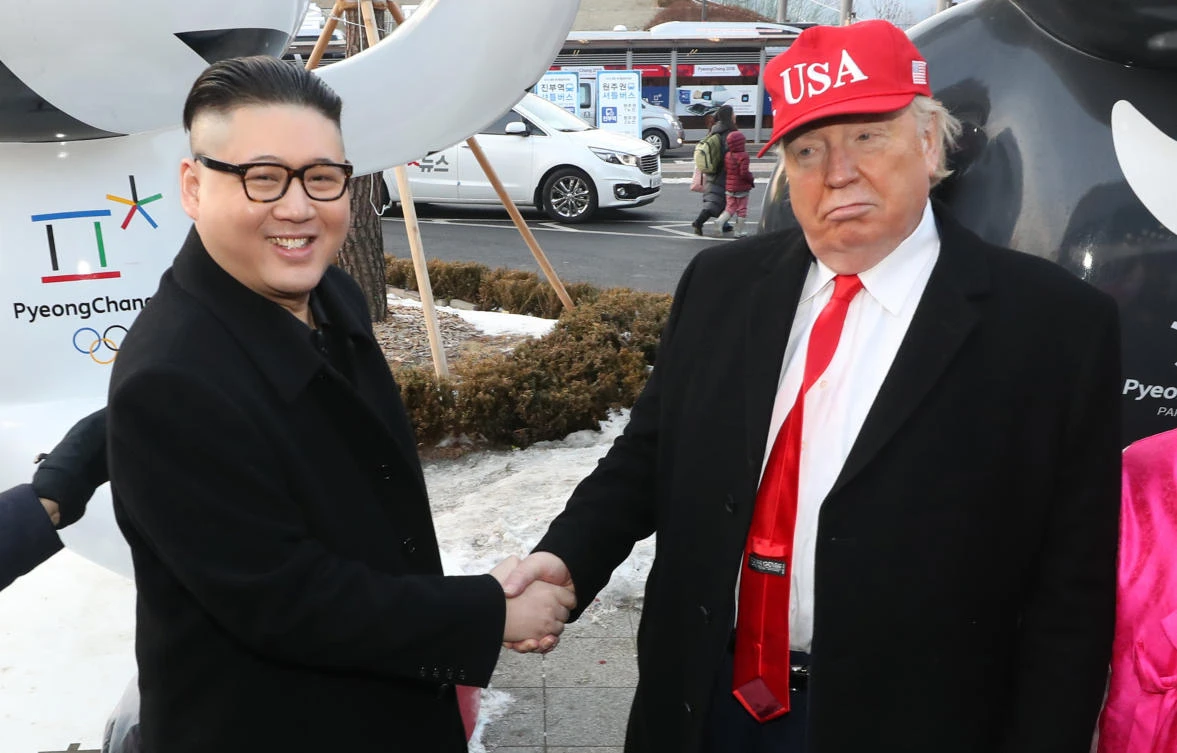 Trump and Kim fakes thank Olympics for kind welcome