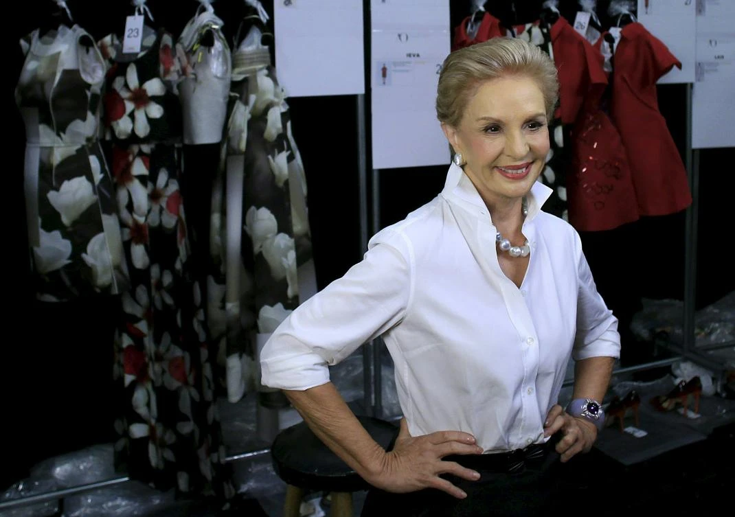 Carolina Herrera waves goodbye to the runway