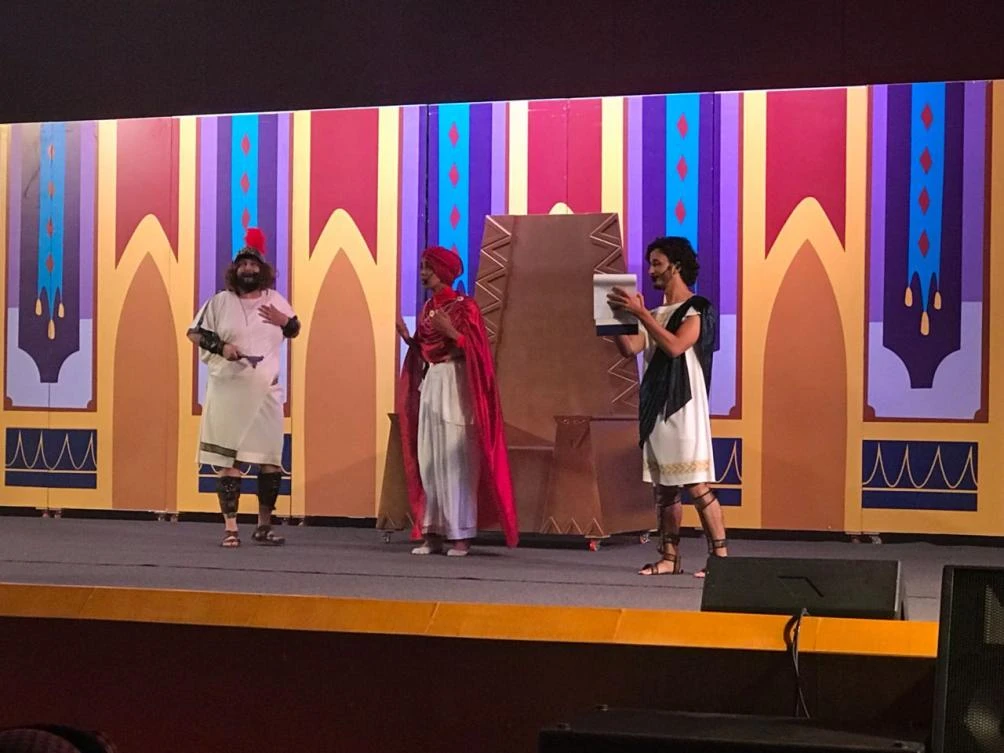 The play, “Life of an Emperor, is acted out on stage. (AN Photo)