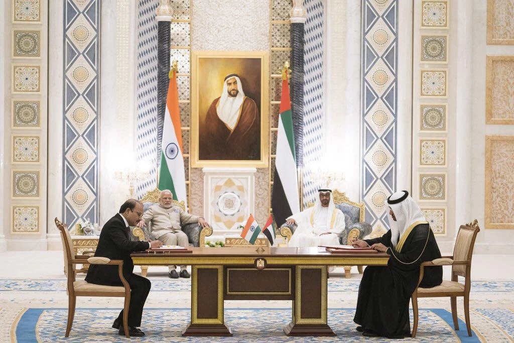 India and the UAE signed five government-to-government MoUs. (Twitter: @MohammedBinZayed)