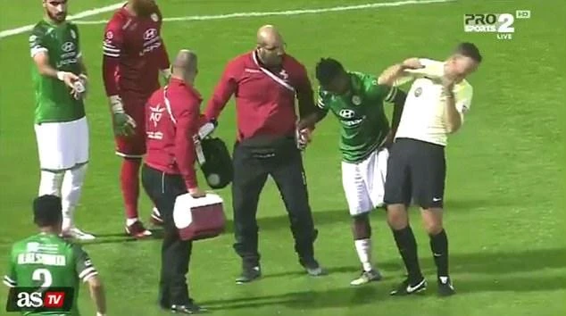 Mark Clattenburg smacked in face by stray water bottle refereeing in Saudi Professional League
