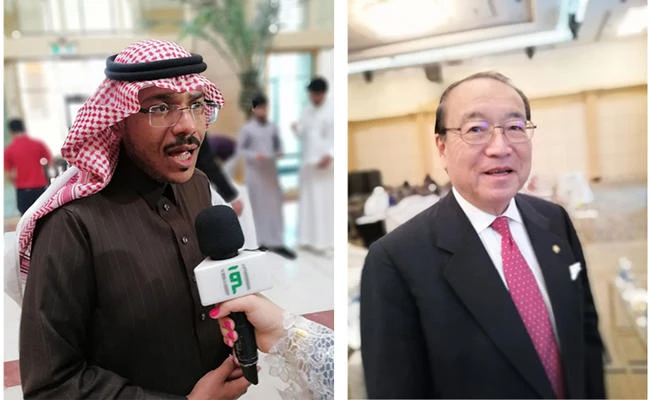 Dr. Mohammed K Alabdulaali, left, and Michihiro Hazumi.