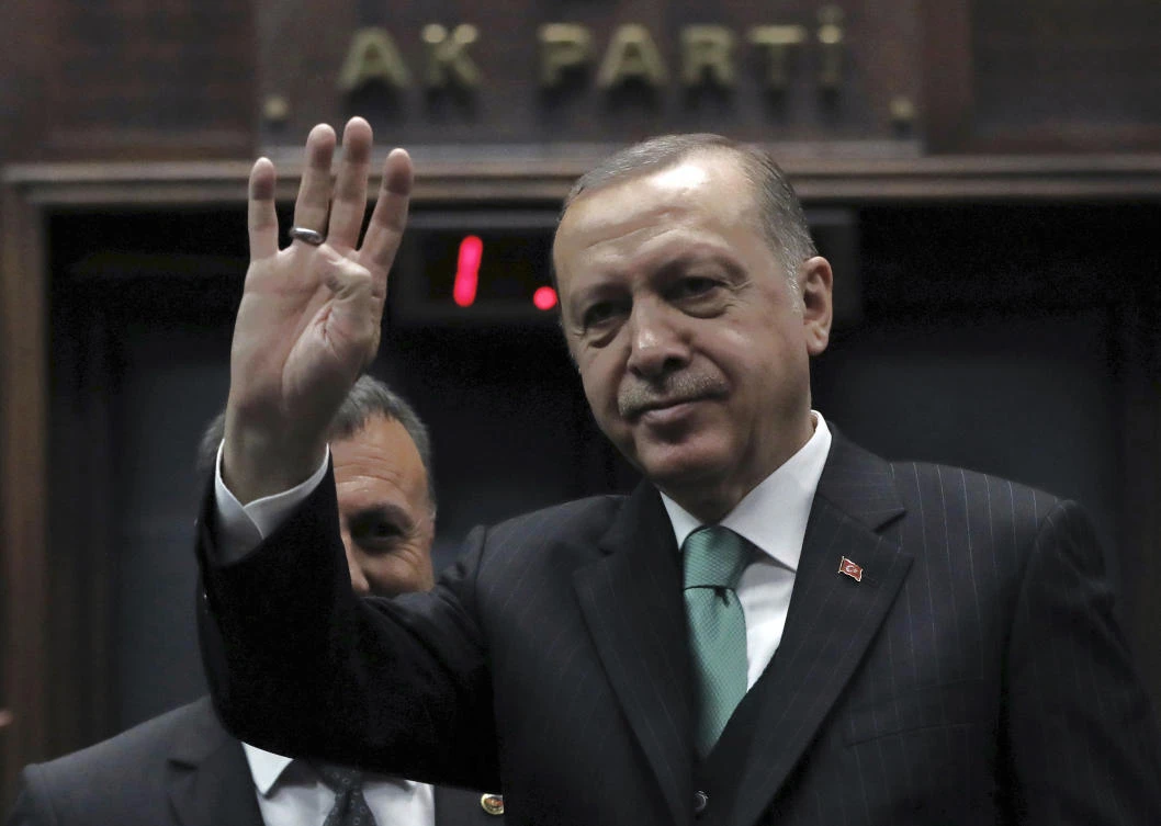 Turkey’s President Tayyip Erdogan issued a warning to Cyprus and international companies exploring for gas in the eastern Mediterranean not to ‘step out of line’ and encroach on Turkey’s rights. (AP Photo)