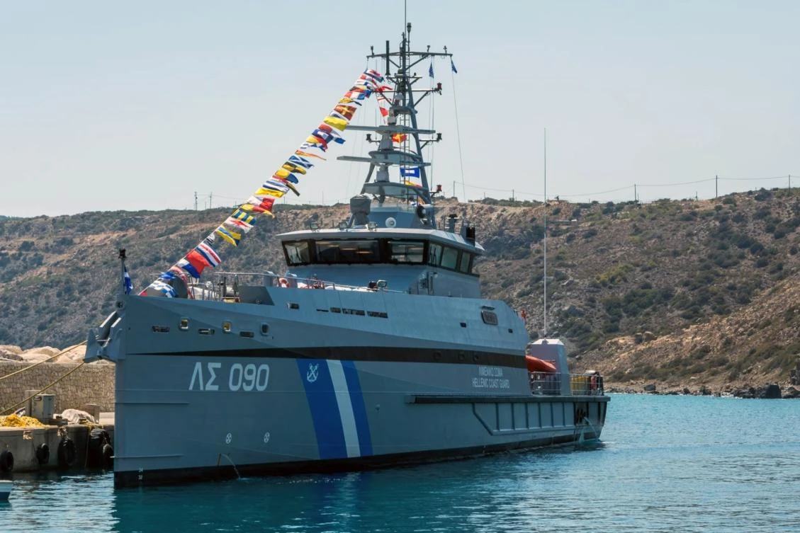 Greek authorities said a Turkish coast guard vessel rammed the Greek coast guard vessel the Gavdos 090, above, near a couple of uninhabited islets in the Aegean Sea over which the two NATO allies nearly went to war in 1996. (AP)