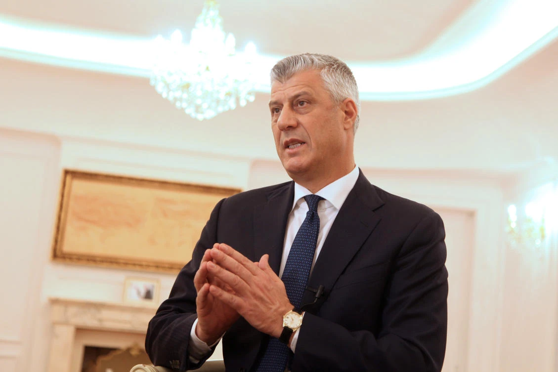 Kosovo’s President Hashim Thaci said: ‘The deal between Kosovo and Serbia, which I believe will happen in 2018, will be a historic and comprehensive agreement which will result in Kosovo’s membership of the United Nations.’ (Reuters)