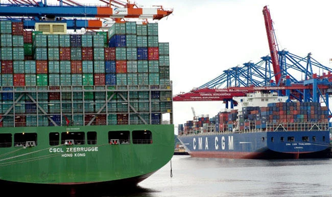 The final three months of the year saw Germany’s exports contribute more strongly to growth than they had between July and September. (AFP)