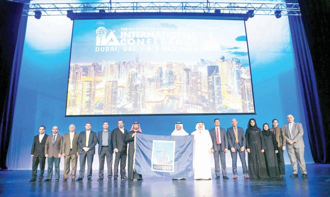The Dubai delegation at the handover ceremony of the IIA International Conference 2017.
