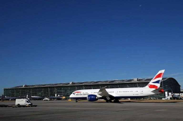 Two airport vehicles collided on the airfield at London’s Heathrow Airport on Wednesday, killing one man and injuring another. (AFP)