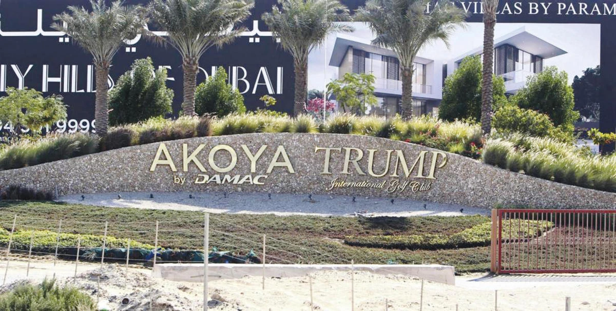 Damac, the developer behind a Trump International golf course development in Dubai, has reported a sharp decline in profits. (REUTERS)