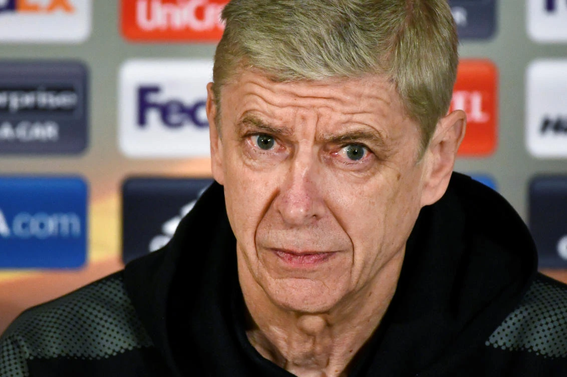 Arsenal's Manager Arsene Wenger attends a news conference in Ostersund, Sweden ahead of the two teams' Europa League clash. (REUTERS)
