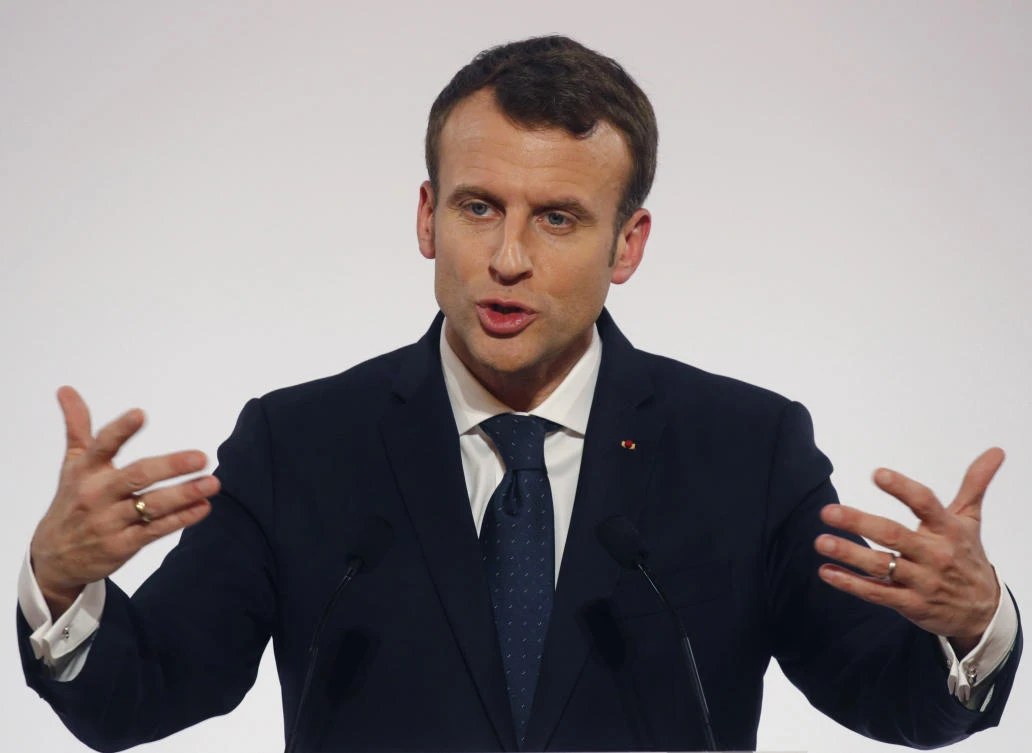 Emmanuel Macron said: ‘I’m not obsessed at this stage whether people have confidence in me or not for their purchasing power because if someone asks you a question about it, we’re all the same, we want more.’ (AP Photo)