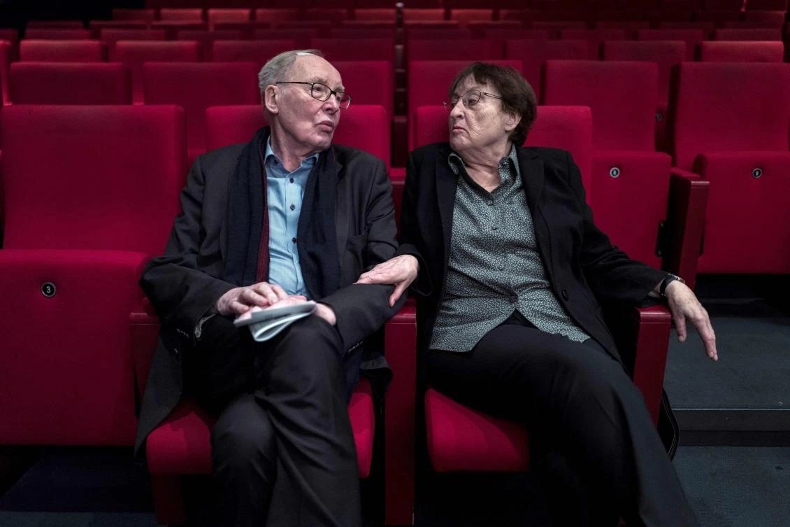 German married couple Erika and Ulrich Gregor posing at a movie theater in Berlin. (AFP)