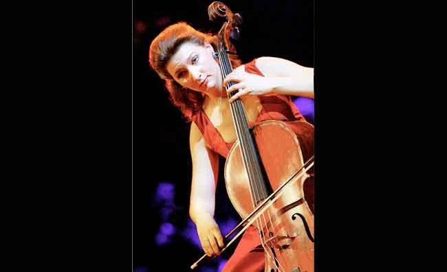 This file photo taken on February 27, 2003 shows French cellist Ophelie Gaillard performing after being awarded the Victoire de la Musique Classique for best soloist. (AFP)