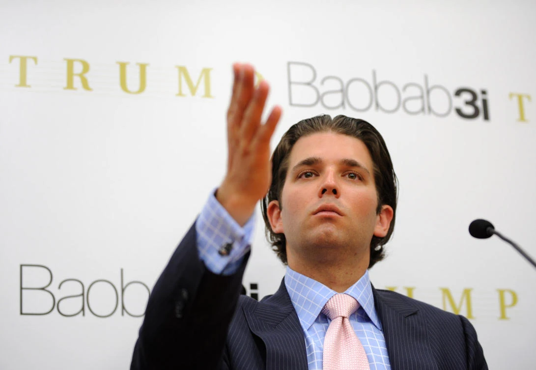 Dozens of property investors and their families will be treated to dinner with Donald Trump junior in Delhi this week. (AFP)
