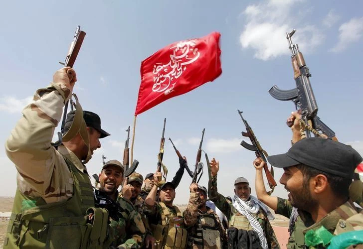 File photo showing members of Iraqi militant AL-Hashd or popular mobilization forces