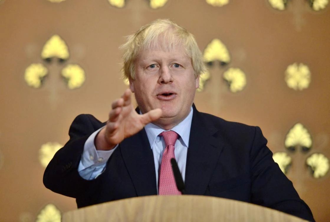 File Photo showing Britain’s Foreign Secretary Boris Johnson gives a speech at the Foreign Office in London (Reuters)