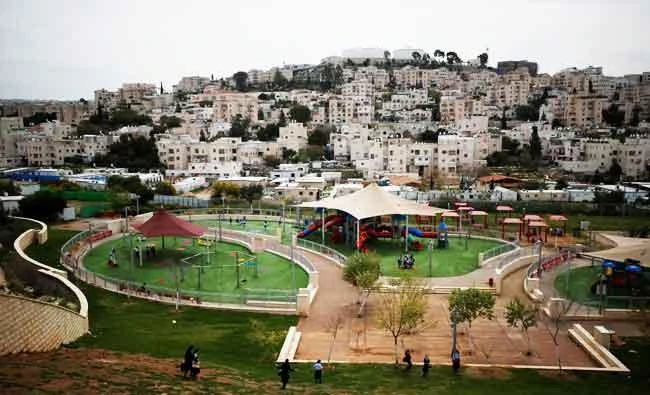 A playground is seen in this general view photo of the Israeli settlement of Modiin Illit in the occupied West Bank, in this March 27, 2017 file photo. (REUTERS)