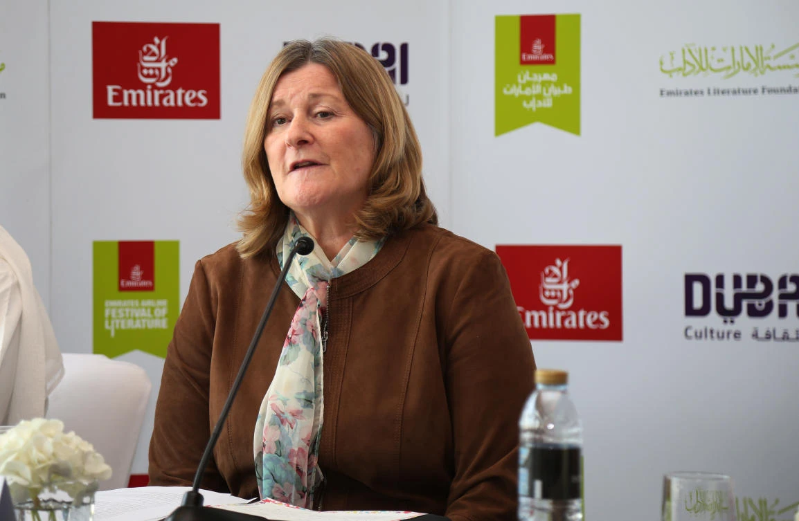 Isobel Abulhoul discussed the festival's evolution into the UAE's premier literary event while speaking with Arab News. (AN photo)