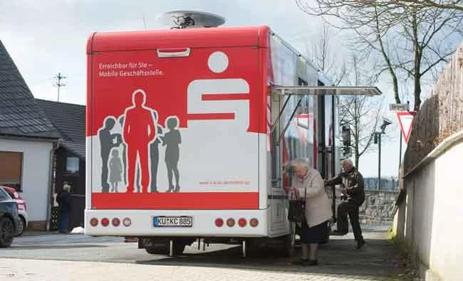 In rural Germany, ‘mobile banking’ means a bank on a truck