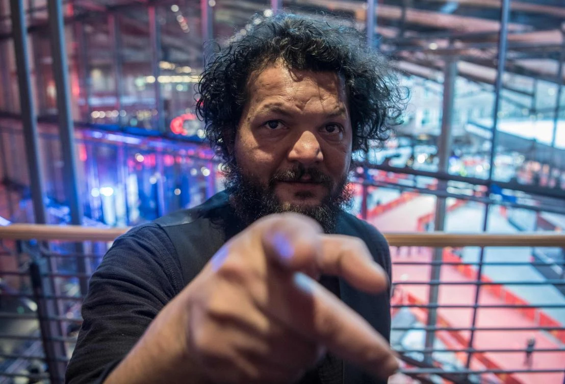 Hungarian director of Roma origin Arpad Bogdan, 37, who premiered his second feature film 'Genesis' during the Berlinale film festival, poses in the Berlinale Palast in Berlin on February 19, 2018. (AFP)