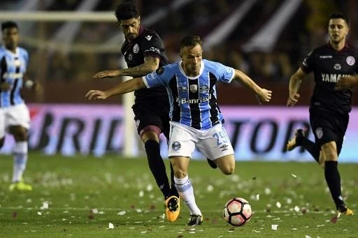Arthur in action during the Copa Libertadores final in November. (AFP)