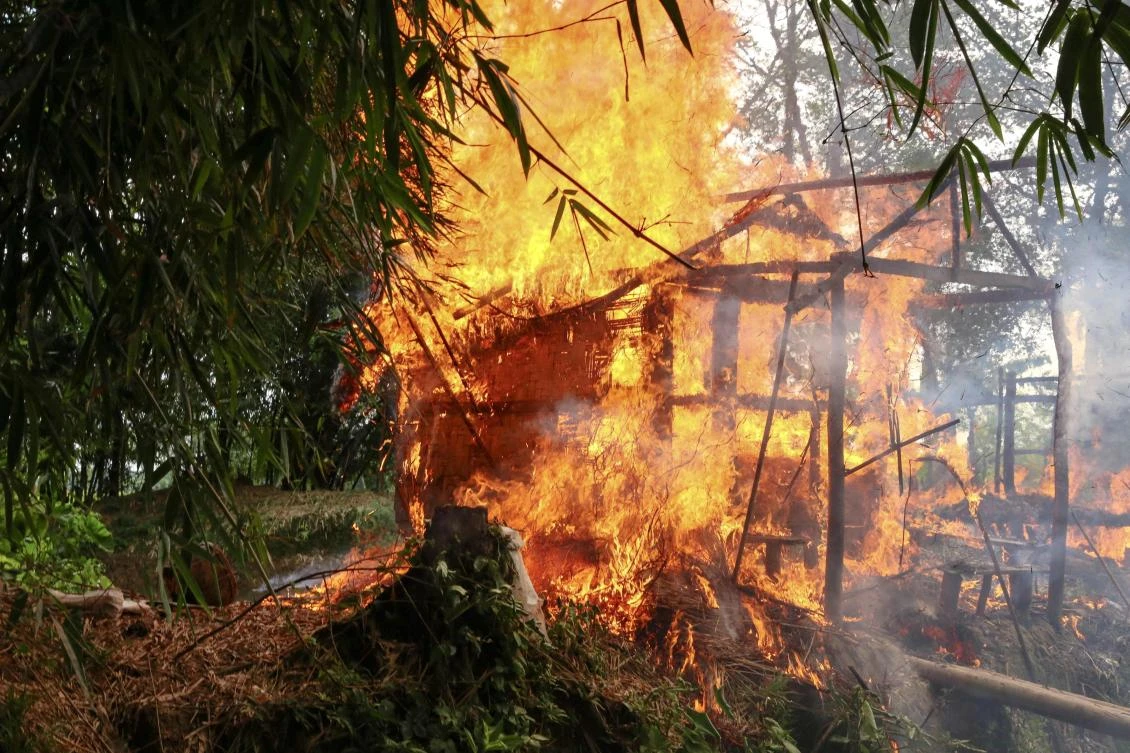 Myanmar bulldozes what is left of Rohingya Muslim villages
