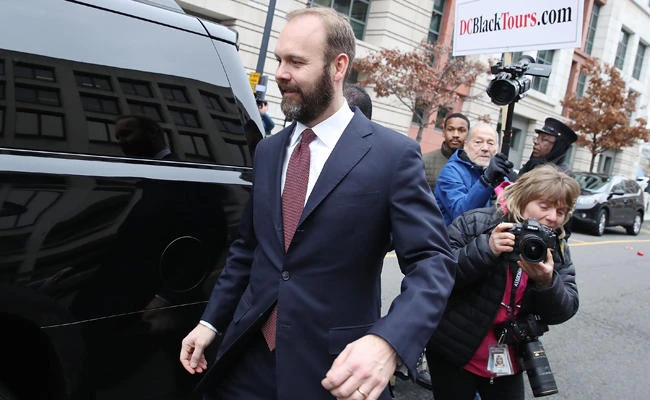 Richard Gates leaves the Prettyman Federal Courthouse after a hearing February 23, 2018 in Washington, DC. (Mark Wilson/Getty Images/AFP)