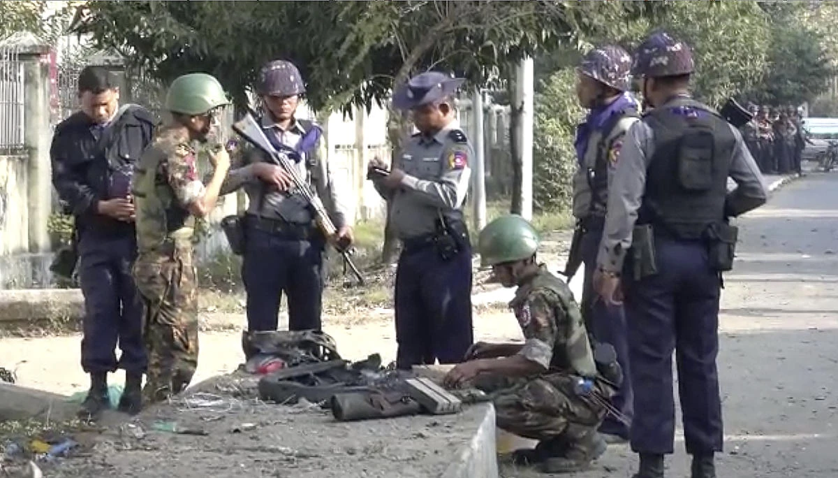 Several bombs set off around troubled Myanmar state, 1 hurt