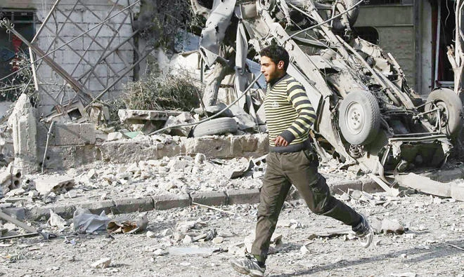 Opposition activists say Russian warplanes are taking part in bombarding Damascus’ eastern suburbs, also known as Eastern Ghouta. (Reuters)