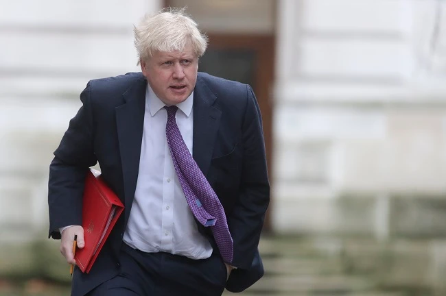 British Foreign Secretary Boris Johnson arrives in Downing street for the weekly cabinet meeting in London on February 20, 2018. (AFP)