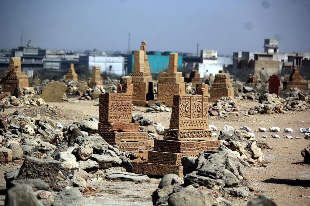 Chaukhandi tombs are situated some 29 kilometers east of Karachi (Photo Arab News/ M.F. Sabir)