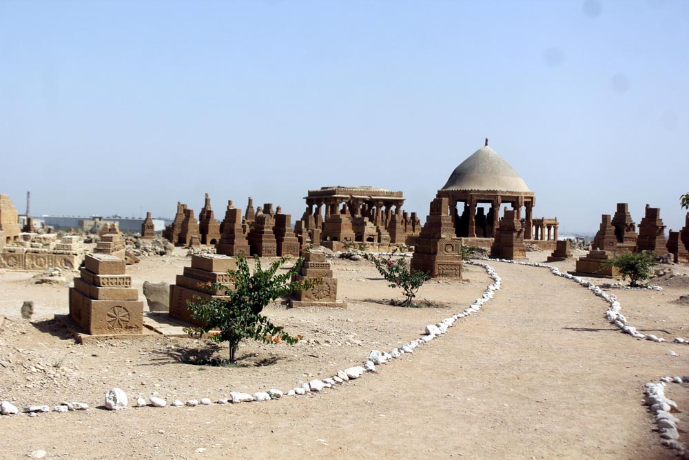 Chaukhandi tombs are situated some 29 kilometers east of Karachi (Photo Arab News/ M.F. Sabir)