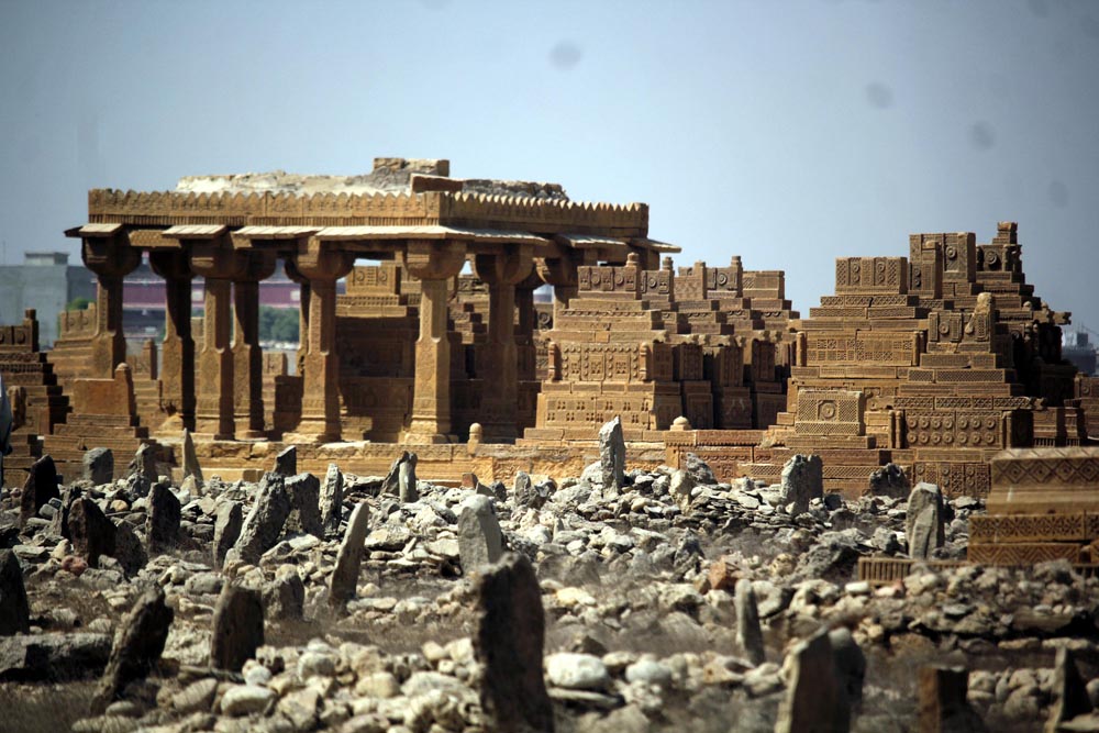 As there are tombs of haves, many have-nots who couldn’t afford the yellow sandstone are also buried in the graveyard (Photo Arab News/ M.F. Sabir)