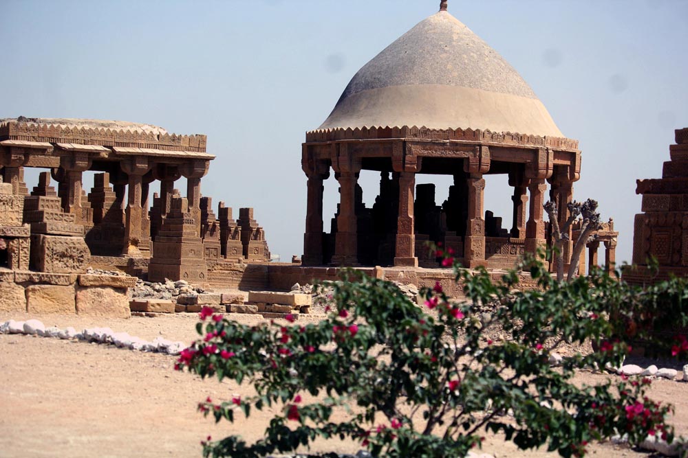 A special pyramid has been built for the tombs of chieftains (Photo Arab News/ M.F. Sabir)