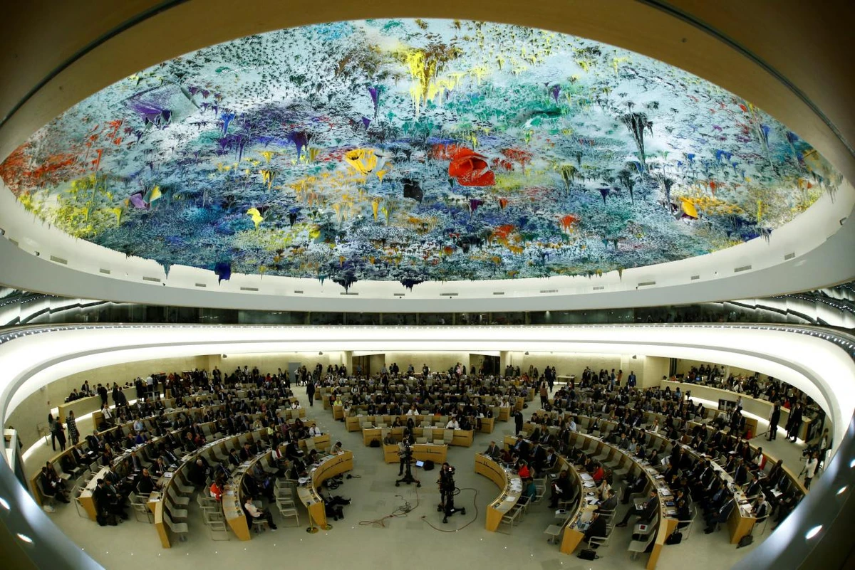 In this file photo, an overview of the UN Human Rights Council can be seen in Geneva, Switzerland. (Reuters)