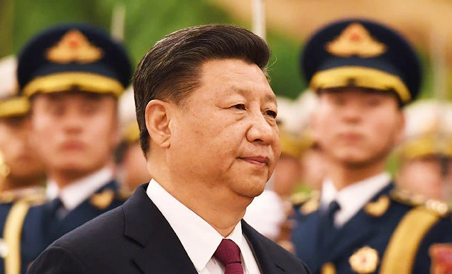 Chinese President Xi Jinping in the Great Hall of the People in Beijing on March 1, 2018. (AFP)