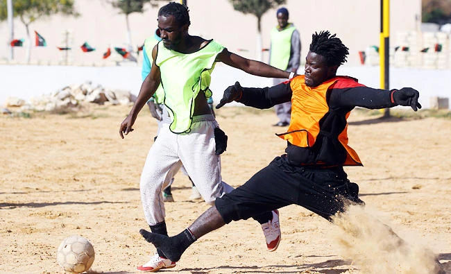 African ‘lions’ dream of football glory in Libya camp