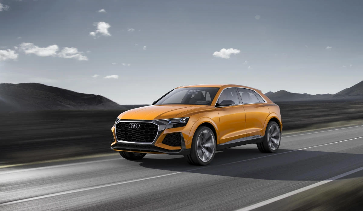 The Audi Q8 sport concept. Global automakers are rolling out more production-ready electric vehicles at the Geneva International Motor Show as they try to challenge Tesla and get ahead of looming disruptive shifts in transportation toward lower-emission and autonomous vehicles. (AP)