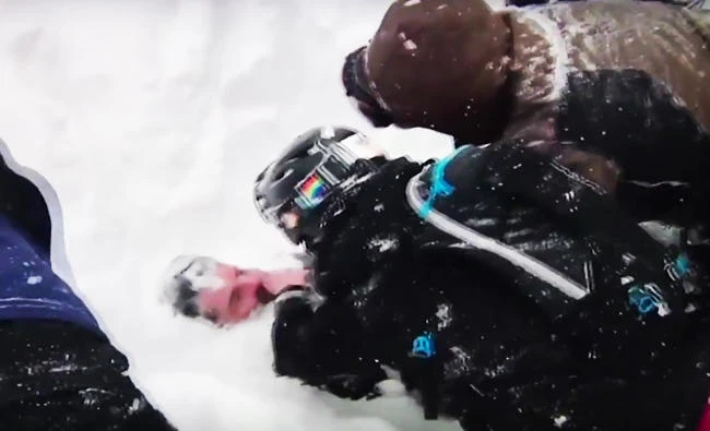 Buried alive: Video shows man’s rescue after avalanche