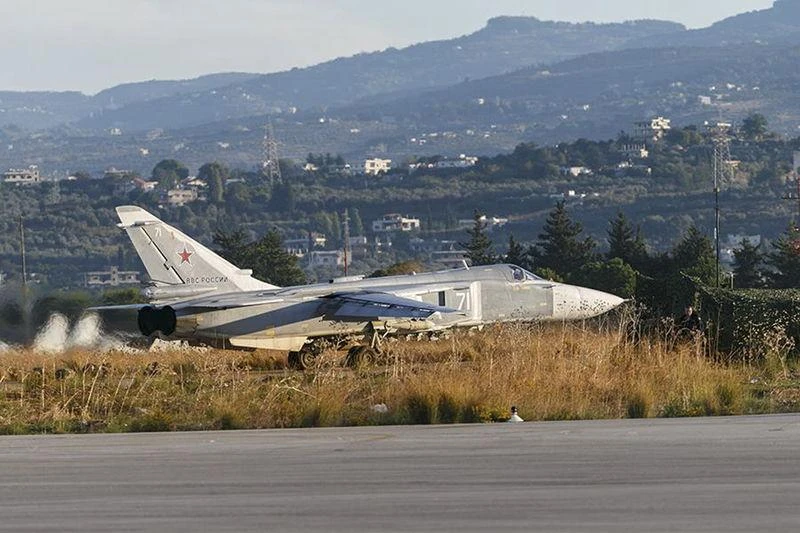 Russian SU-25 at Hmeimim air base in Syria