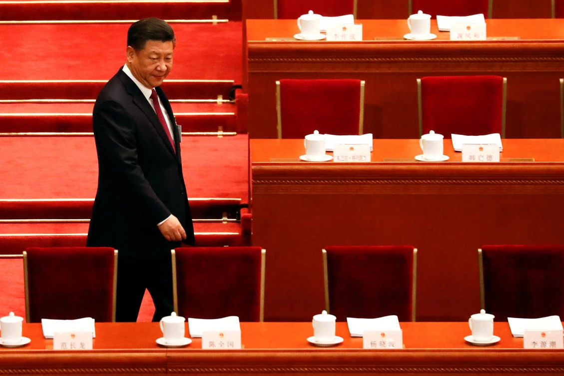 Above, Chinese President Xi Jinping arrives for the opening session of the National People’s Congress in Beijing on March 5. Xi pledged $124 billion for the Belt and Road initiative at a summit last May. (Reuters)