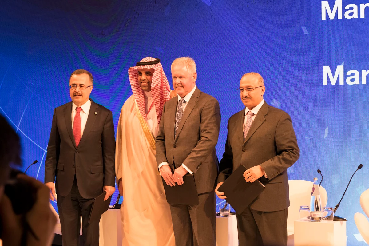 Saudi Aramco CEO Nasser Amin said that “all the work-streams” needed for the oil giant’s public listing would be completed by the second half of 2018. (Reuters)