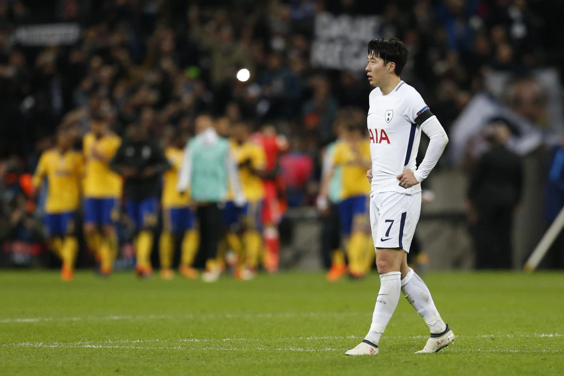 Tottenham Hotspur's Son Heung-Min was in tears at the final whistle after defeat to Italian side Juventus but said his side will do better next season. (AFP)