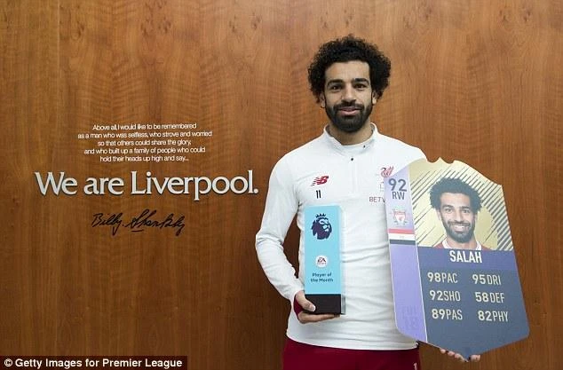 Mohamed Salah goes into Saturday's game against Manchester United on the crest of a wave. (Getty Images)