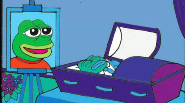 A strip showing Pepe the Frog's death last year. (AP file photo)