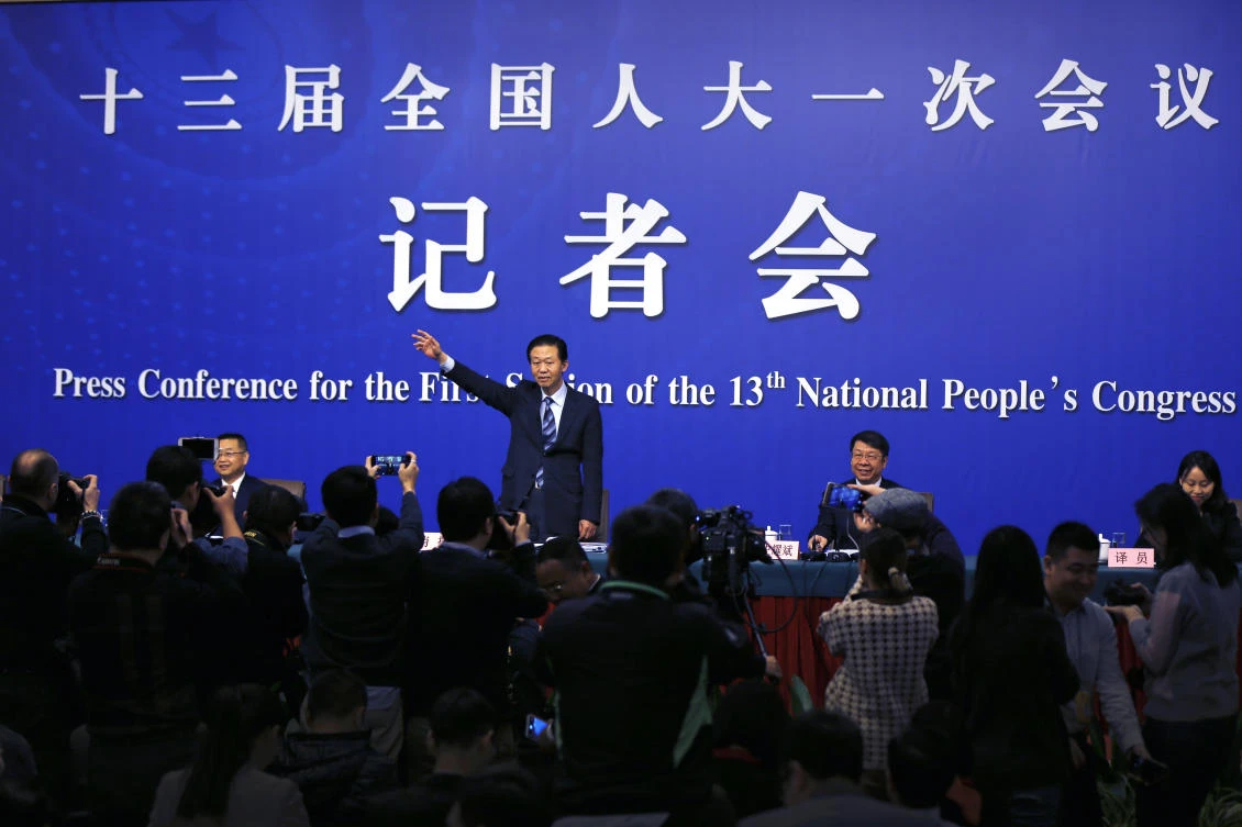China’s Finance Minister Xiao Jie has tried to defuse concern over the country’s rising debt, saying government borrowing is below danger levels. (AP)
